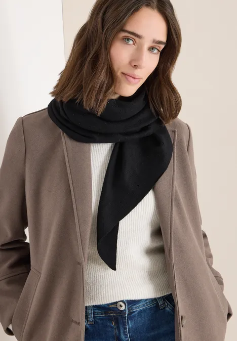 Schal mit Schmucksteinen Black