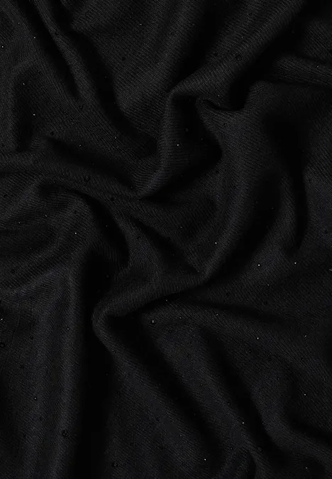 Schal mit Schmucksteinen Black