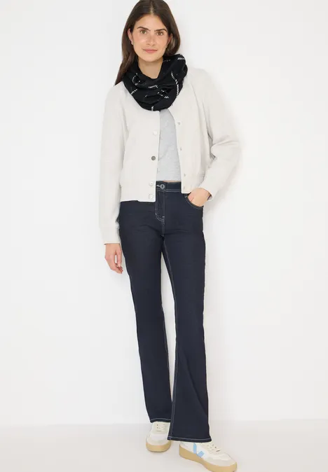 Sjaal met lus en foliedetails Black