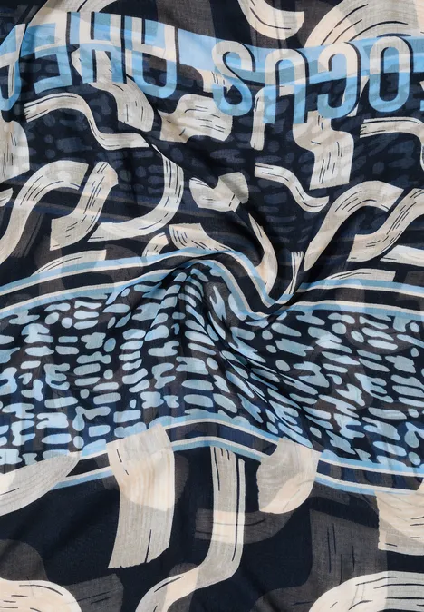 Sjaal met lusjespatroon universal blue Sjaal met lusjespatroon universal blue