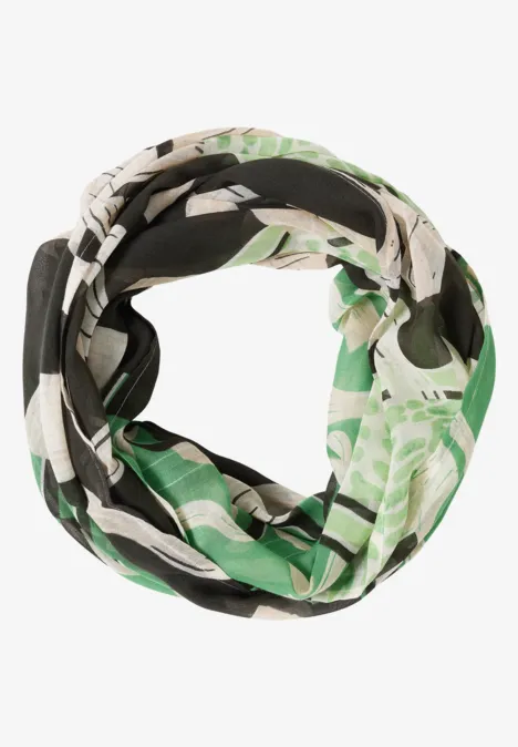 Gemusterter Loop-Schal raw khaki