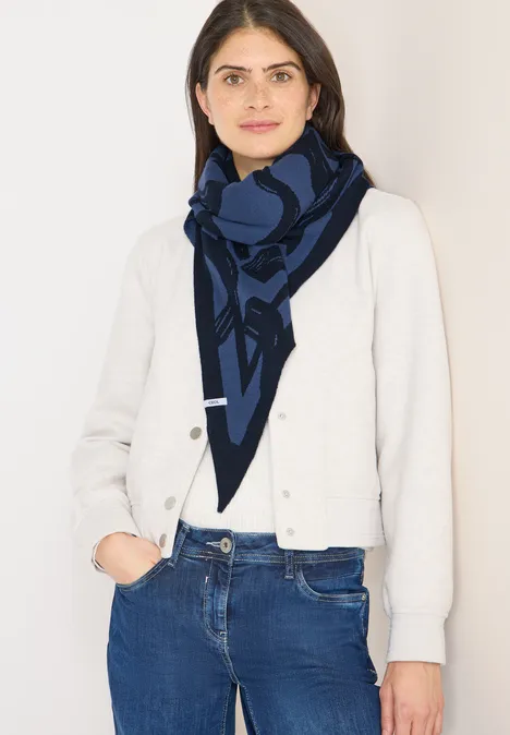 Foulard triangulaire à motifs universal blue Foulard triangulaire à motifs universal blue