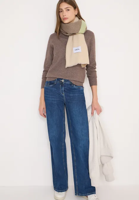 Foulard à motifs urban taupe