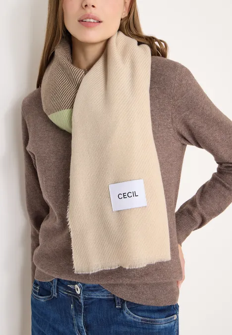 Foulard à motifs urban taupe