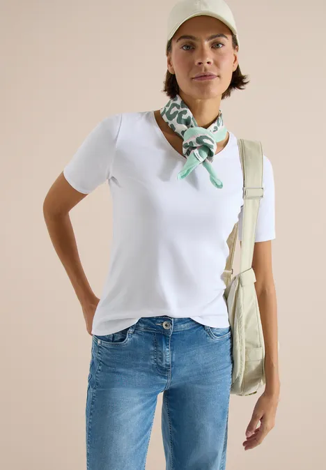 Bandana ze strukturą i nadrukiem leo macadamia beige Bandana ze strukturą i nadrukiem leo macadamia beige