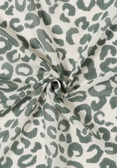 Bandana ze strukturą i nadrukiem leo macadamia beige Bandana ze strukturą i nadrukiem leo macadamia beige