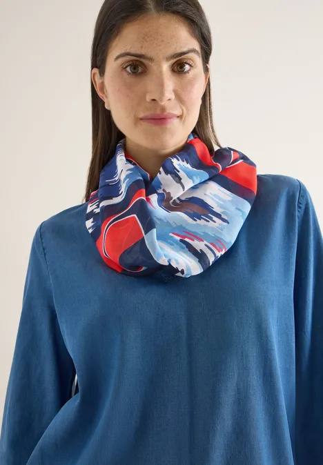 Print Loop Schal universal blue