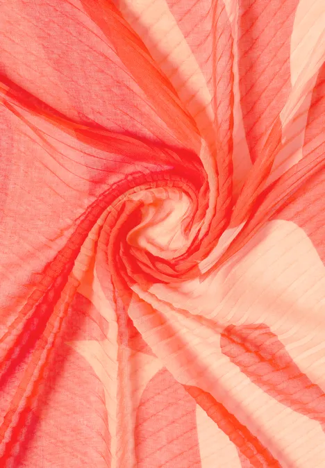 Plisowany szalik cherry tomato orange