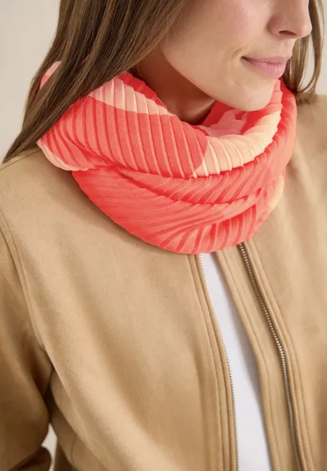 Plisowany szalik cherry tomato orange
