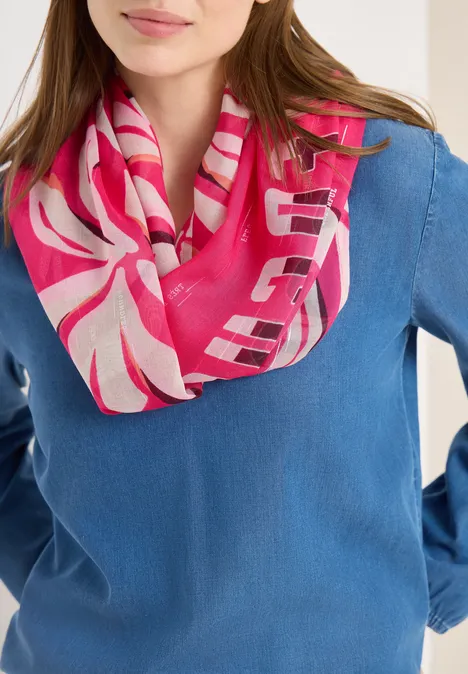 Loop Schal mit Folienprint beetroot pink Loop Schal mit Folienprint beetroot pink