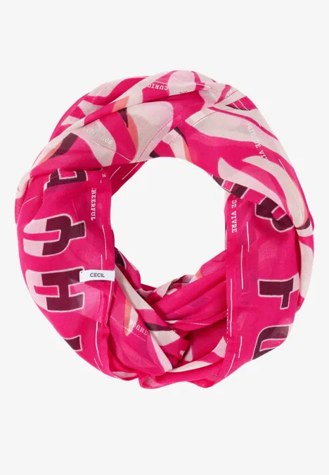 Loop Schal mit Folienprint beetroot pink Loop Schal mit Folienprint beetroot pink