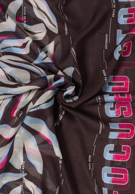 Loop Schal mit Folienprint macchiato brown Loop Schal mit Folienprint macchiato brown