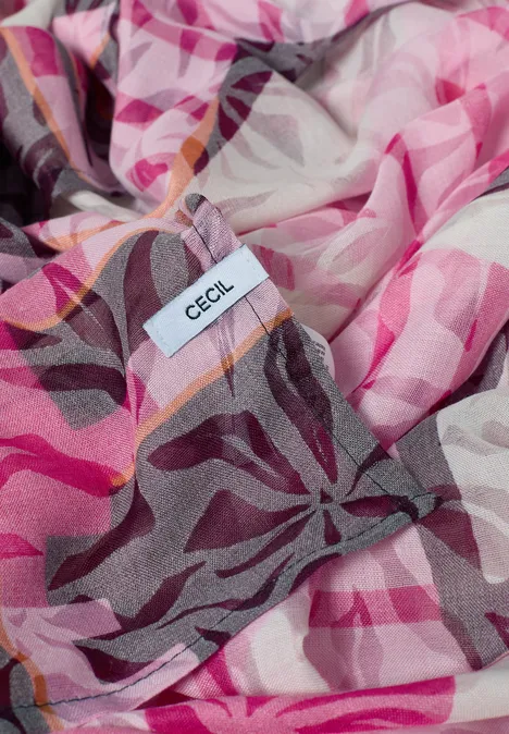 Tuch mit Print beetroot pink Tuch mit Print beetroot pink