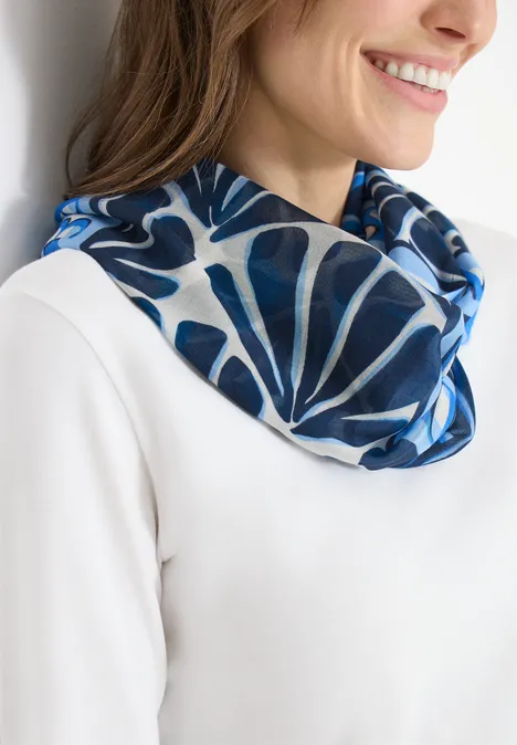 Foulard loop avec motif graphique universal blue