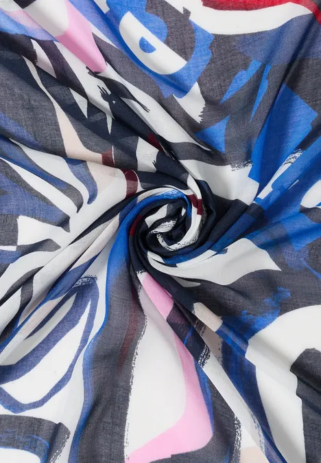 Foulard à motifs en modal universal blue