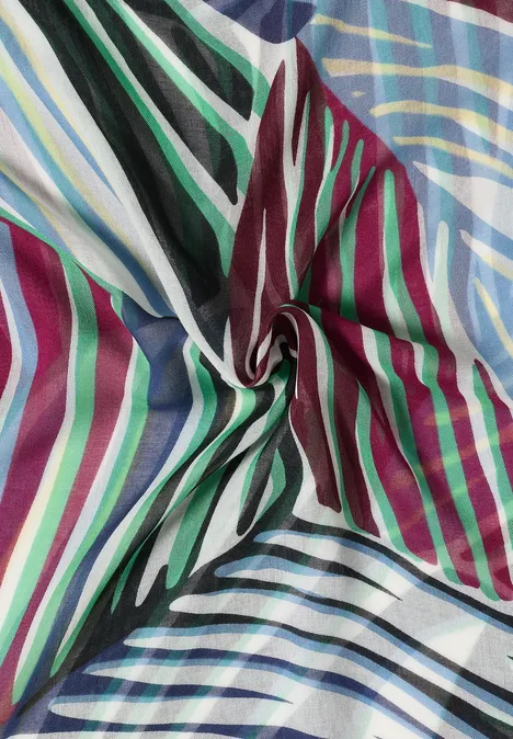 Loop-Schal mit grafischem Muster palm breeze green