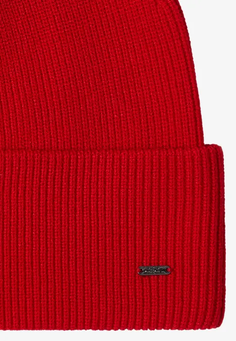 Bonnet uni flame red