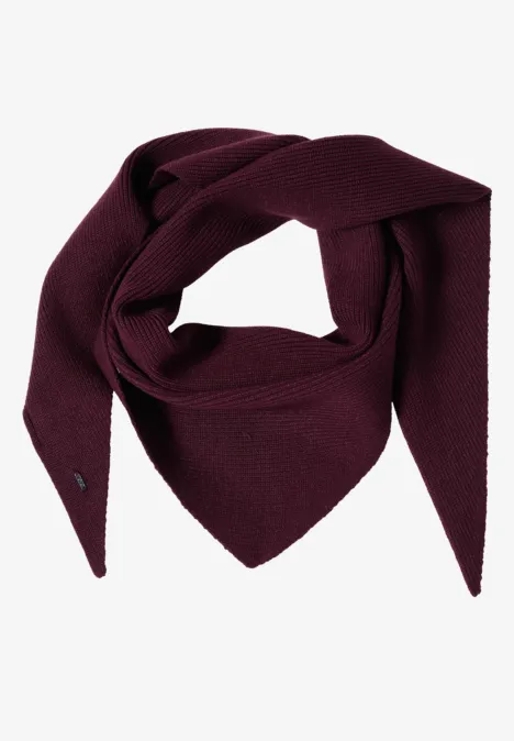 Foulard triangulaire uni berry red