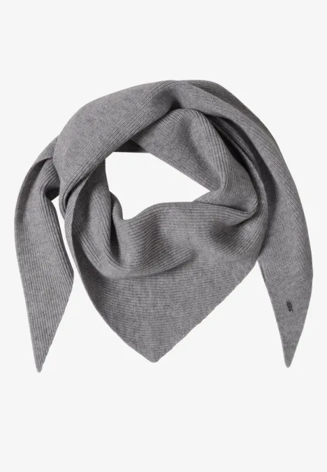 Foulard triangulaire uni moonlight silver mel.