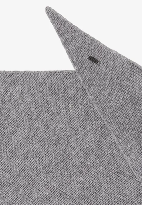 Foulard triangulaire uni moonlight silver mel.