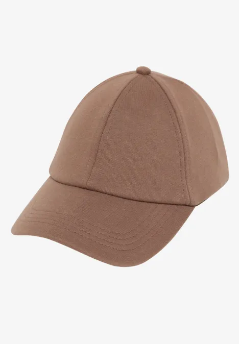Casquette en molleton unie dark toffee brown