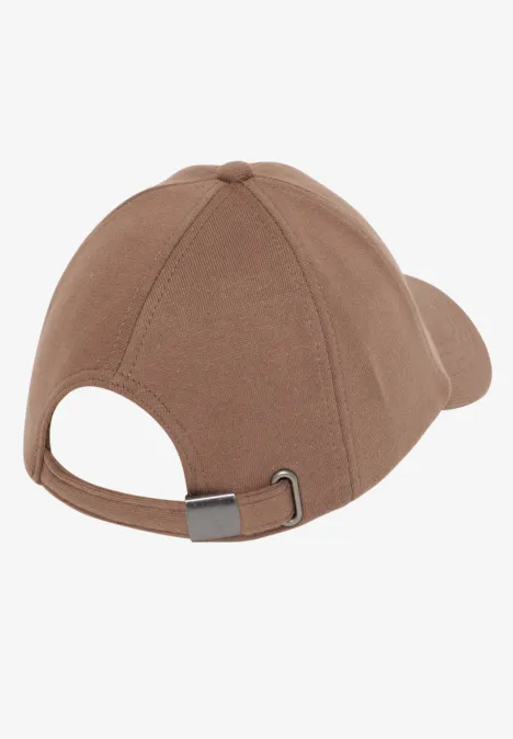 Casquette en molleton unie dark toffee brown