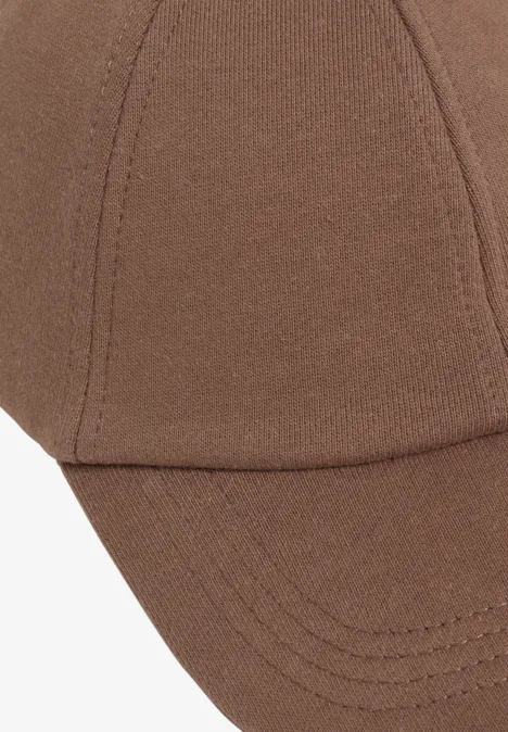 Casquette en molleton unie dark toffee brown