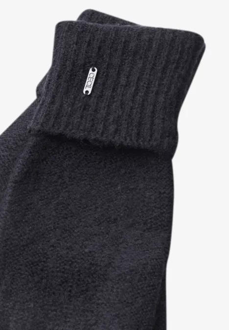 Gants chinés dark navy blue