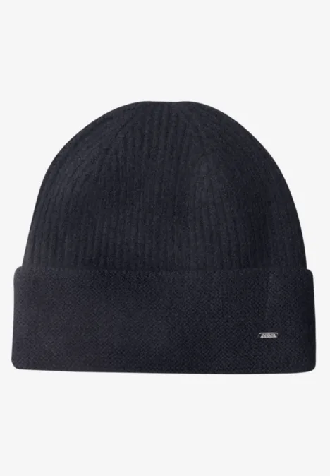 Czapka typu beanie w stylu melanżowym dark navy blue