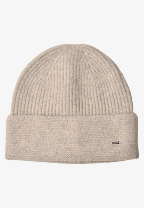 Czapka typu beanie w stylu melanżowym powder beige melange