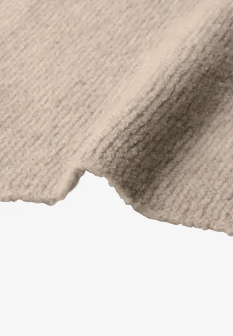 Écharpe à motif mélangé en forme de losange powder beige melange Écharpe à motif mélangé en forme de losange powder beige melange