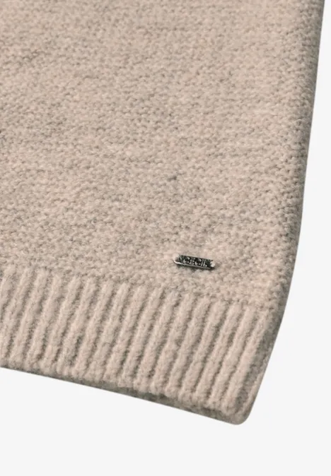 Szalik typu Loop o wyglądzie melanżowym powder beige melange