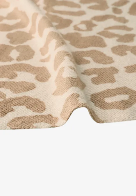 Driehoekige sjaal met luipaardprint powder beige Driehoekige sjaal met luipaardprint powder beige