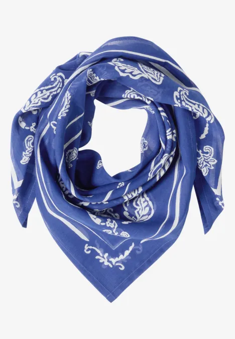 Katoenen bandana met print deep river blue
