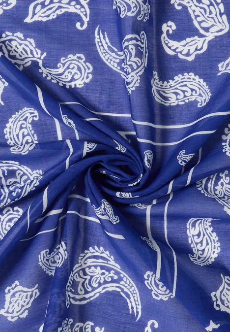 Katoenen bandana met print deep river blue