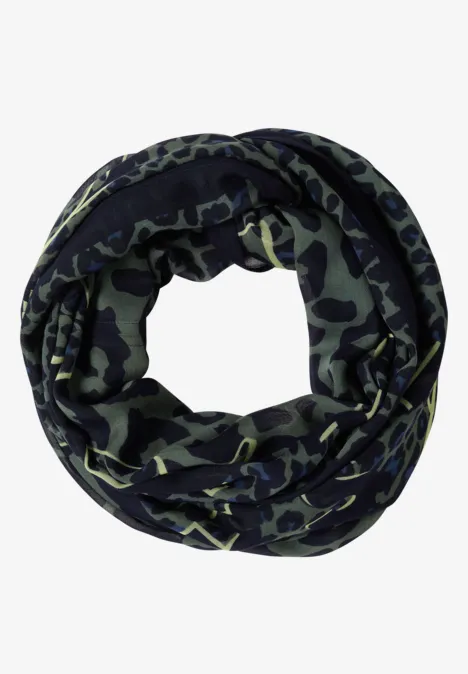 Écharpe Loop à motif léopard dried olive green Écharpe Loop à motif léopard dried olive green