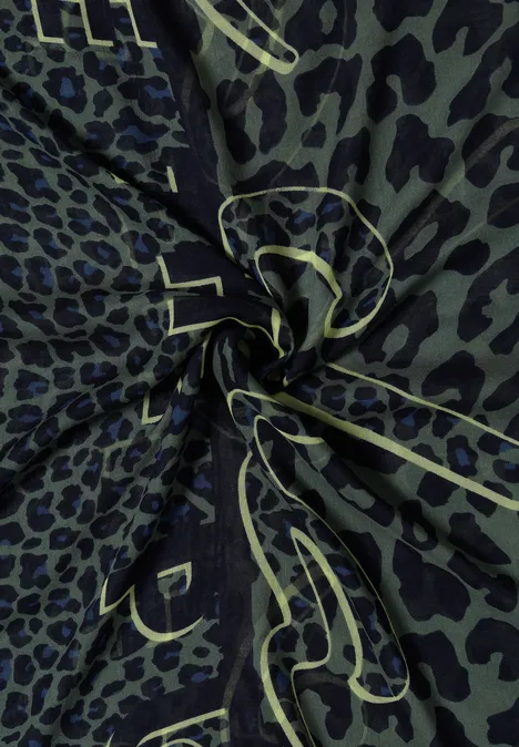 Écharpe Loop à motif léopard dried olive green Écharpe Loop à motif léopard dried olive green