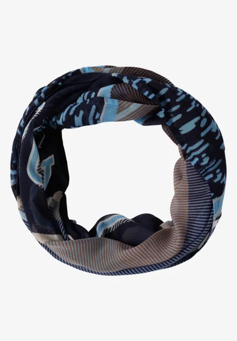 Écharpe Loop à imprimé patchwork urban dark blue