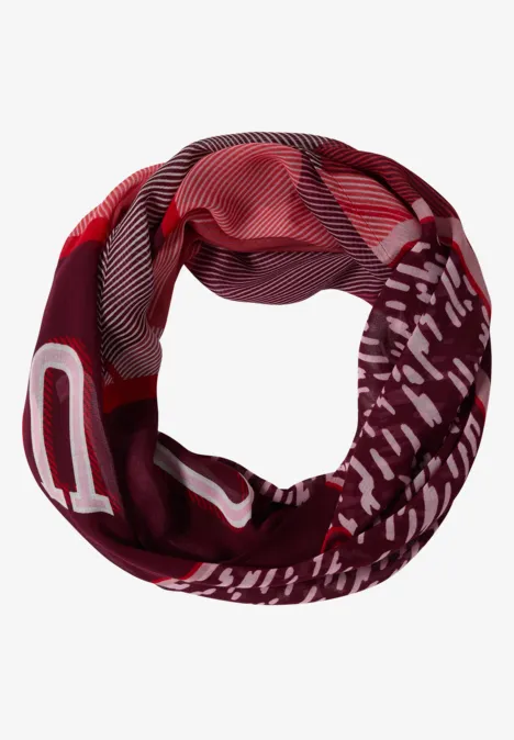 Écharpe Loop à imprimé patchwork red wine
