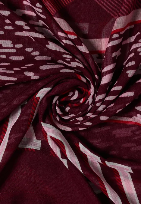 Écharpe Loop à imprimé patchwork red wine