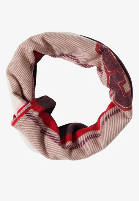 Écharpe Loop à motifs berry red