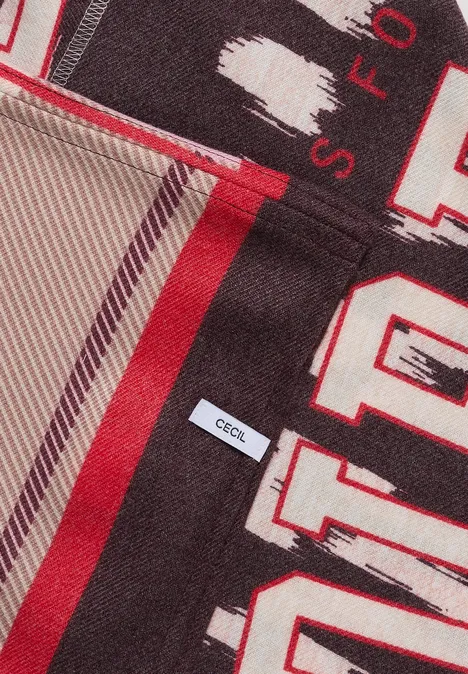 Écharpe Loop à motifs berry red