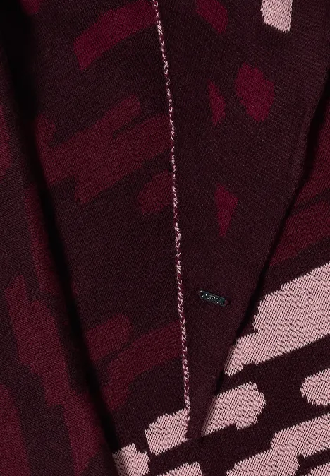 Dreiecktstuch mit Muster berry red
