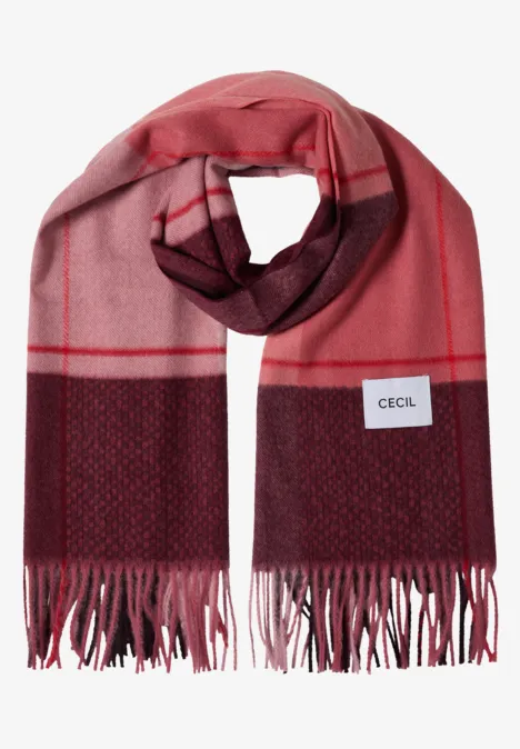 Kuscheliger Schal mit Fransen velvet rose