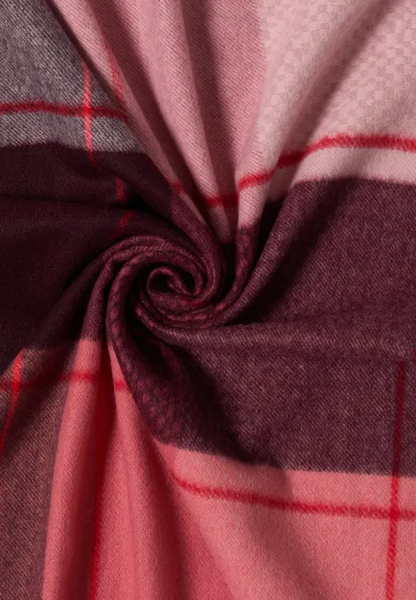 Kuscheliger Schal mit Fransen velvet rose