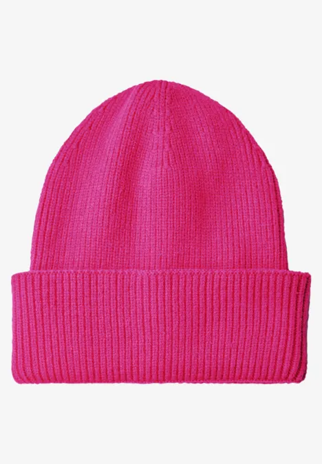 Beanie in Unifarbe pink flash