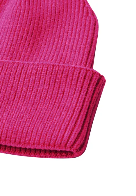 Beanie in Unifarbe pink flash