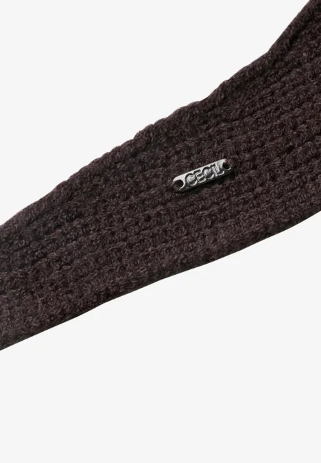 Strickschal in Unifarbe truffle brown