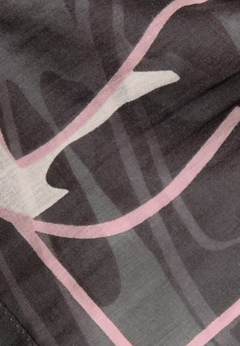Bandana met modieuze print truffle brown