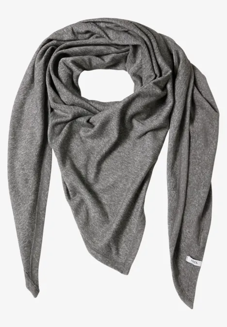 Driehoekige sjaal in effen kleur flint grey melange